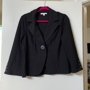 Classic black cabbie blazer jacket